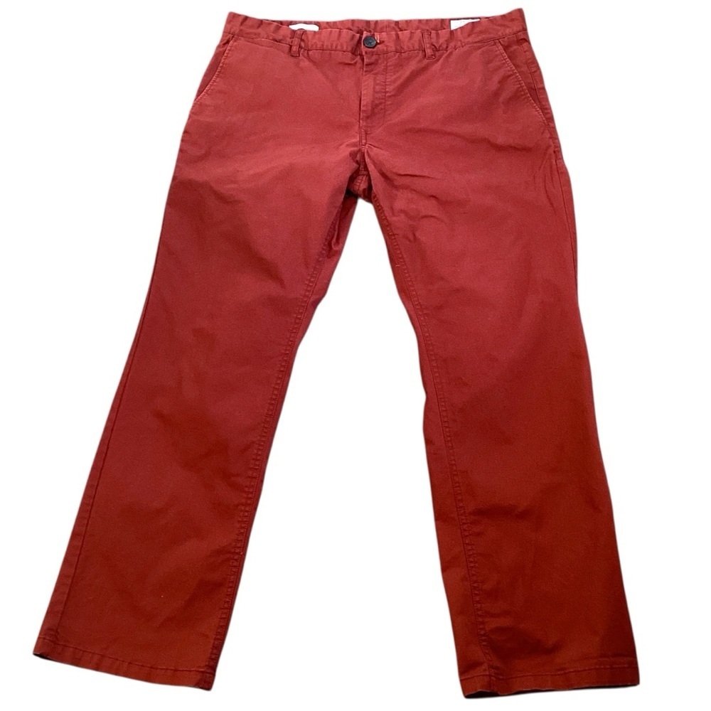 7Diamonds SLEET Clifton Slim Brushed Twill Leg Five-Pocket Pants Brick Red 35/30